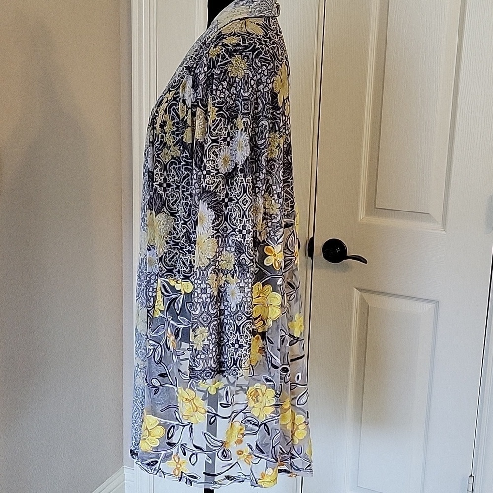 Ruby Rd Sheer Floral Duster - Picture 9 of 12